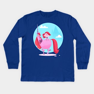 Sassy unicorn lady Kids Long Sleeve T-Shirt